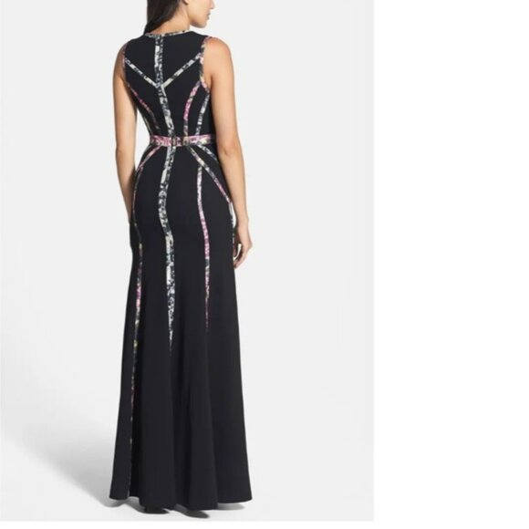 BCBGMAXAZRIA Black Maxi Hilaria Gown.  SZ 2 - Picture 2 of 7